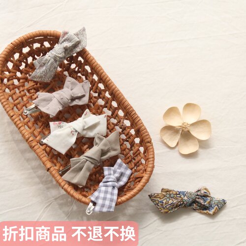 儿童发饰蝴蝶结印花发夹手工制作