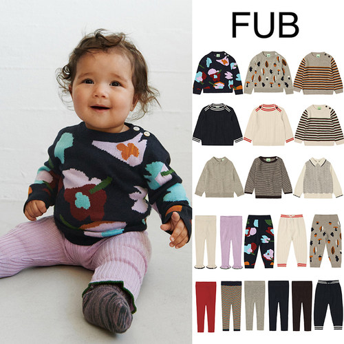 5Z Little现货 丹麦FUB FW25秋冬宝宝baby款羊毛毛衣打底裤套装