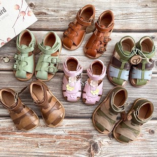 SS25儿童宝宝防滑魔术贴软底凉鞋 现货Little丹麦Bisgaard