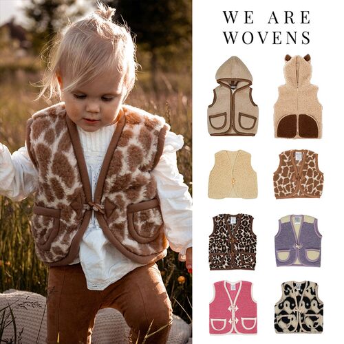 85Z补货Little现货 we are wovens FW25秋冬儿童羊毛手工保暖马甲