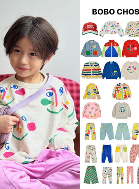 5Z Little家西班牙bobo choses SS24春夏儿童卫衣毛衣卫裤阔腿裤