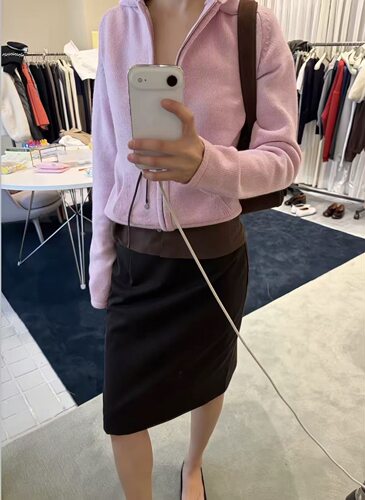 一周PREON自制秋冬smooth同款连帽拉链针织开衫上衣
