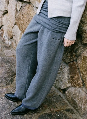 陆续PREON工厂自制秋冬新款百搭保暖摇粒绒休闲裤monoha同款