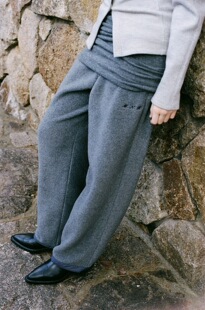 陆续PREON工厂自制秋冬新款百搭保暖摇粒绒休闲裤monoha同款