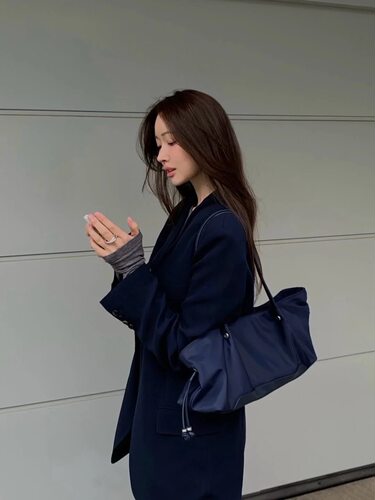 一周PREON自制车静媛同款丝滑线条设计感时髦西装外套