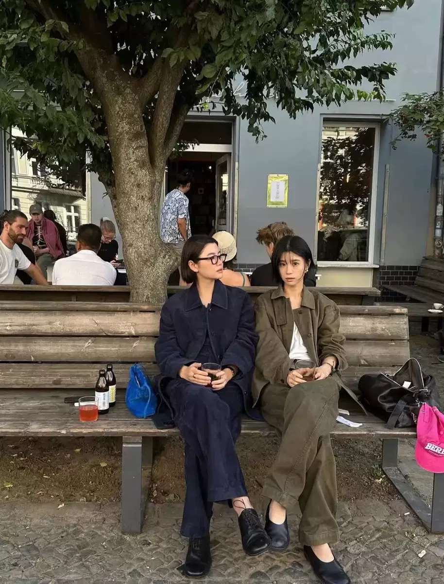 陆续PREON工厂自制秋冬仿麂皮设计感系带背心工装外套长裤monoha