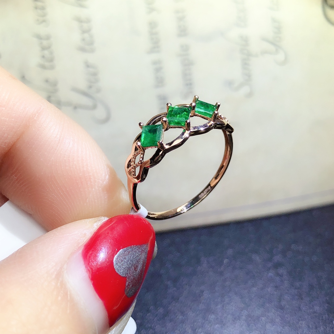 18K金方3*玫瑰可代镶嵌黄金