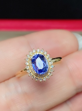 18k金椭圆5*7mmv可代镶嵌