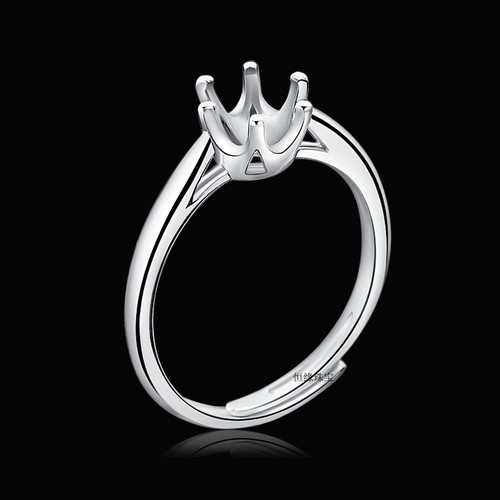 活圈莫桑石戒指圆形