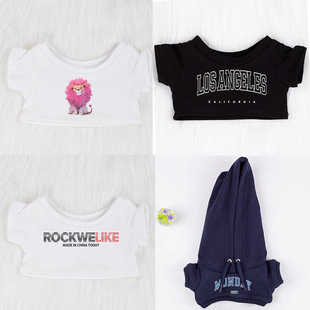 罗云熙明星同款T恤卫衣101520CM娃衣棉花娃娃衣服可爱短袖应援