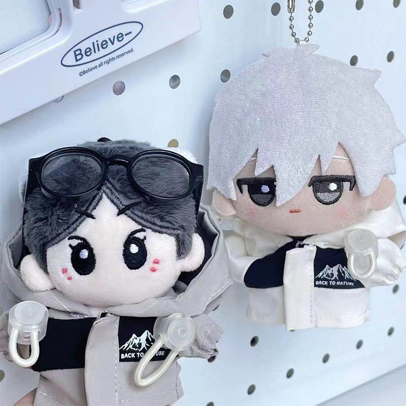 10cm海星体棉花娃娃衣服连帽风衣