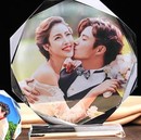 摆台水晶球摆件创意生日礼物相片制作旋转影像diy照片个性 定制