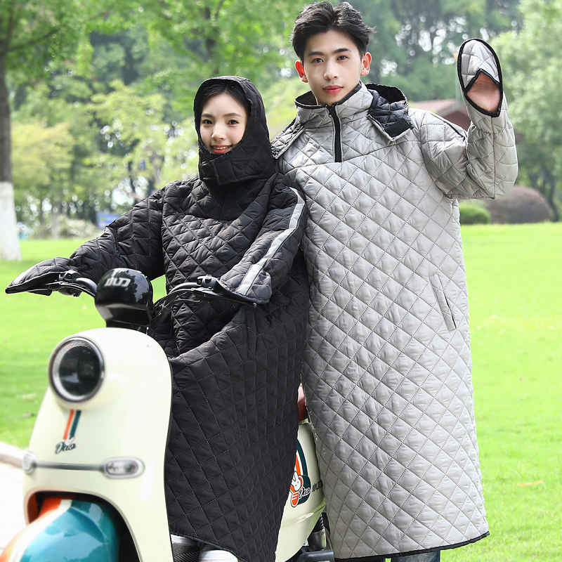 加厚保暖男女通用电动车挡风衣