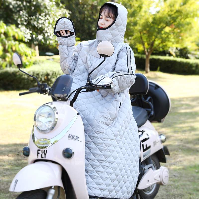 骑车加厚保暖防寒电动车挡风衣