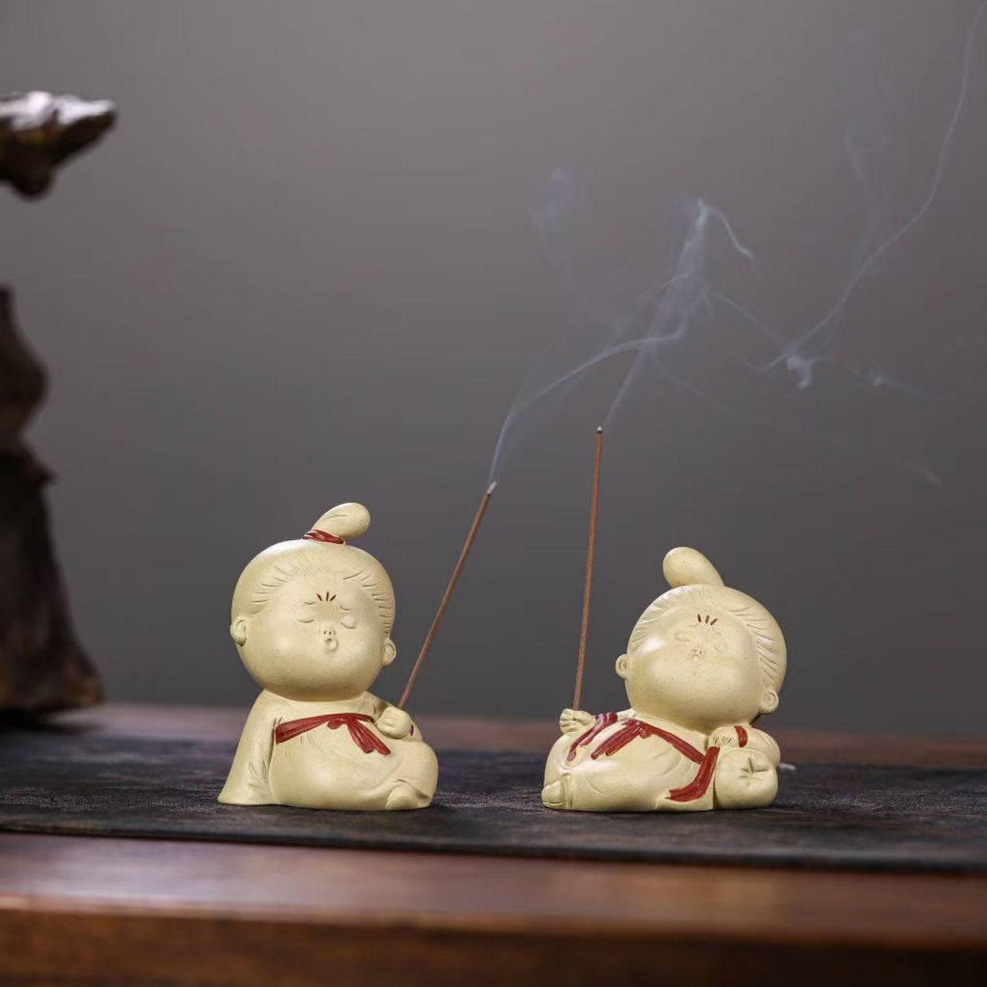 茶宠摆件手工精品【仕女香插】