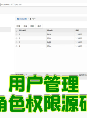 nodejs用户管理系统nodeCRM角色权限系统源码MYSQL BootStrap bs