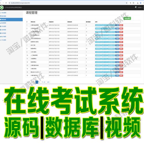 试题库管理系统ssm+Java在线考试成绩后台信息网站web+MySQL源码