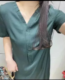 新款简约高级感时尚香云纱真丝连衣裙中年妈妈礼服减龄显瘦长裙