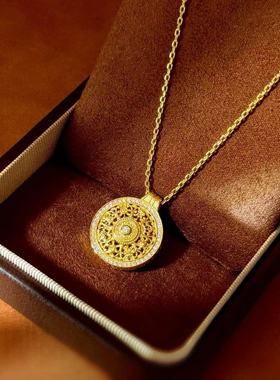 八宝罗盘镶钻转运珠项链