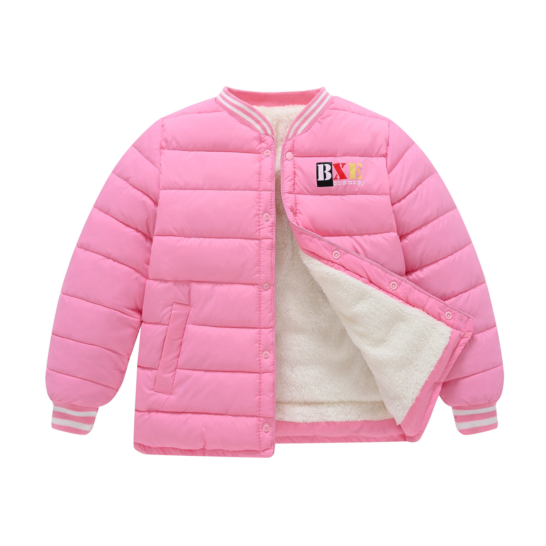 儿童羽绒棉服内胆中大小男女童贴身加绒加厚保暖外穿校服内搭外套