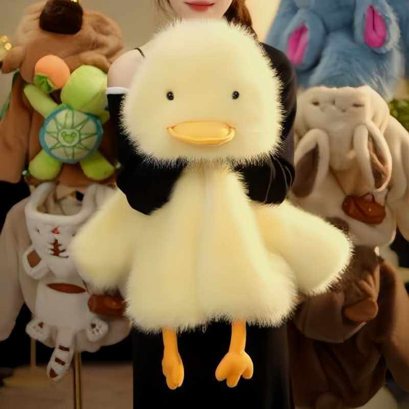 儿童冬季毛毛衣加绒加厚男童女宝宝小黄鸭子仿皮草外套中小童棉衣