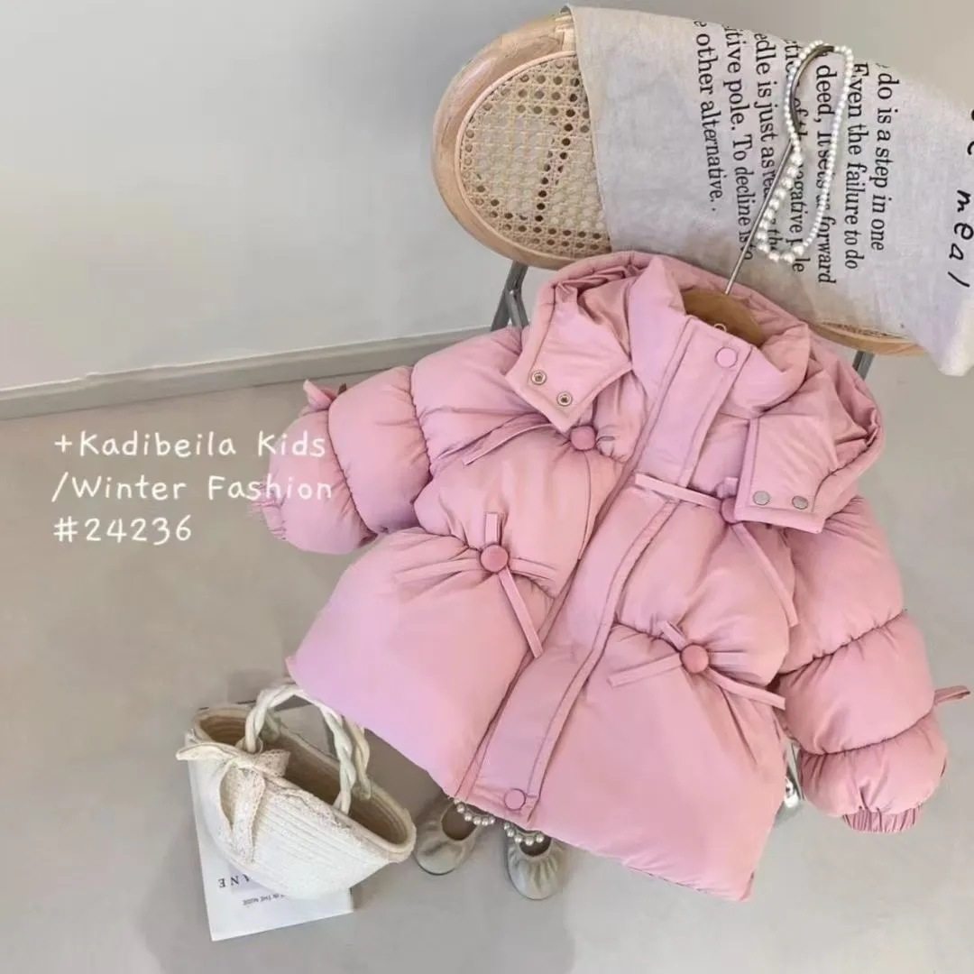 女童棉服2025新款女宝宝甜美立体毛球蝴蝶结保暖连帽棉袄外套,童装/婴儿装/亲子装,棉袄/棉服,淘宝优惠券,粉丝福利购,淘宝优惠卷