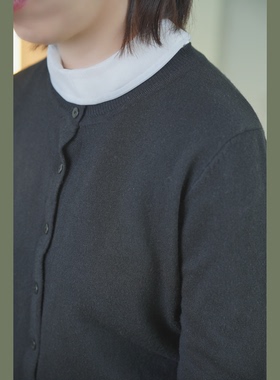 Soft Power温柔又坚定欧根纱白色丝绵职场内搭翻领假领子