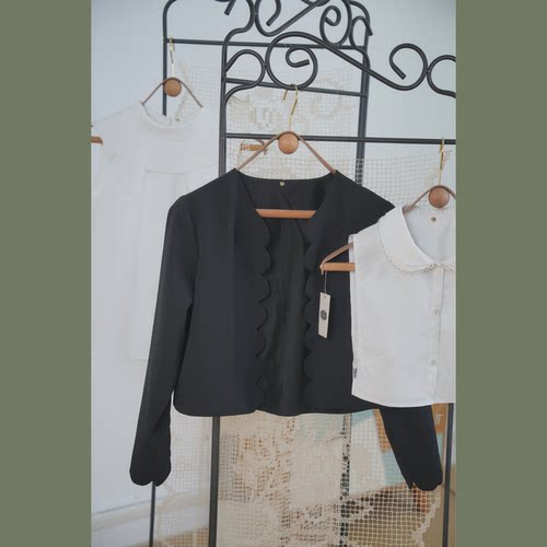 日系千金可爱大人感黑色西装