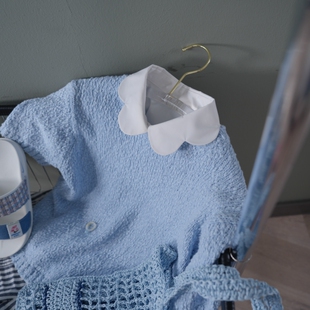 领内搭显瘦假领子 纯棉衬衫 干净又美好 韩系fever感立体小花瓣领