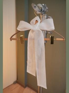 春夏叠穿神器白黑色细长条欧根纱丝巾飘带蝴蝶结窄板围巾通勤韩系