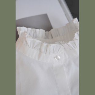 立领小木耳边白色纯棉内搭显瘦假领子 经典 通勤好帮手 人手一件