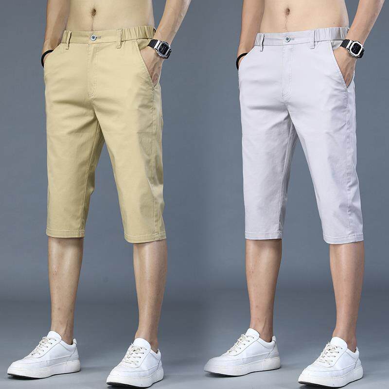 YISHION以纯2026新款夏短裤男士休闲宽松七分裤子夏天棉薄款五分