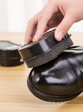 鞋擦皮鞋保养增亮神器双面海绵无色鞋蜡刷子鞋油 一擦即亮免洗