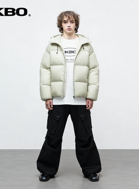 SKBO 羽绒服90绒冬季保暖潮流情侣外套连帽款防风防雪
