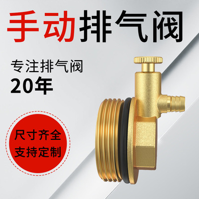 黄铜手动排气阀外螺纹微型放气阀
