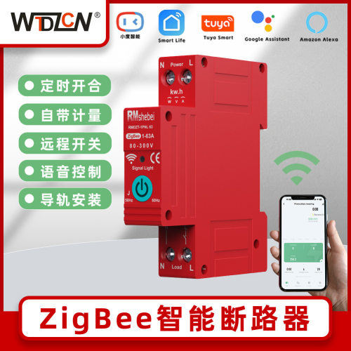 ZigBee智能断路器1P+N63A涂鸦
