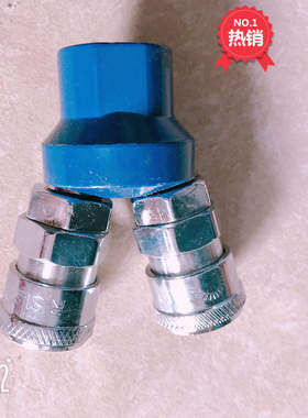 Y新款蓝色节流阀16-04sda50气缸快拧弯头堵头型4分三通气动接头