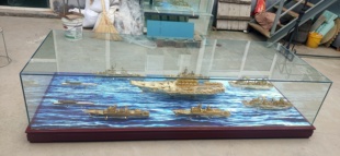 航母舰队战斗群 山东舰辽宁舰福建舰纯铜仿真合金模型 收藏摆件