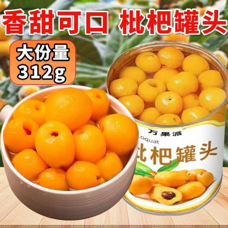 万果派枇杷罐头新鲜水果捞冷饮