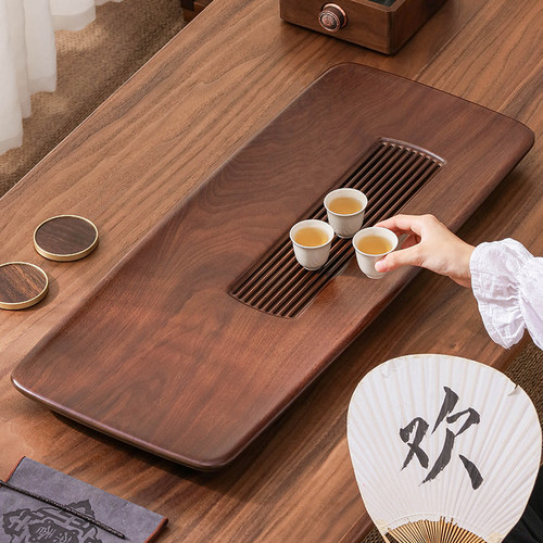 茶盘家用简约电木仿实木纹现代风