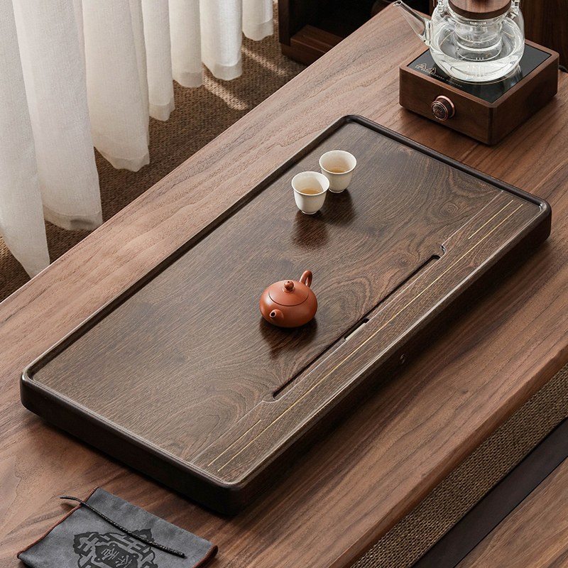 雨墨轩云上茶盘整块原木图片