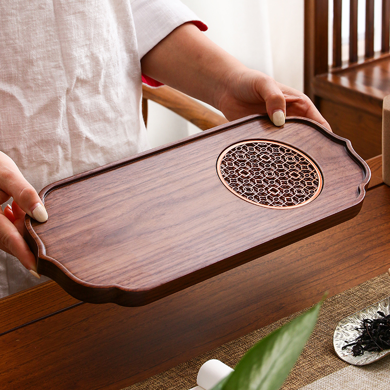 雨墨轩简约胡桃木北美小型干泡盘