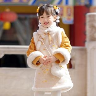碧瑶 女宝宝拜年服旗袍女童25新品冬装加绒高端古装民国女童汉服