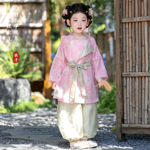 女童男童国风唐装新中式圆领袍