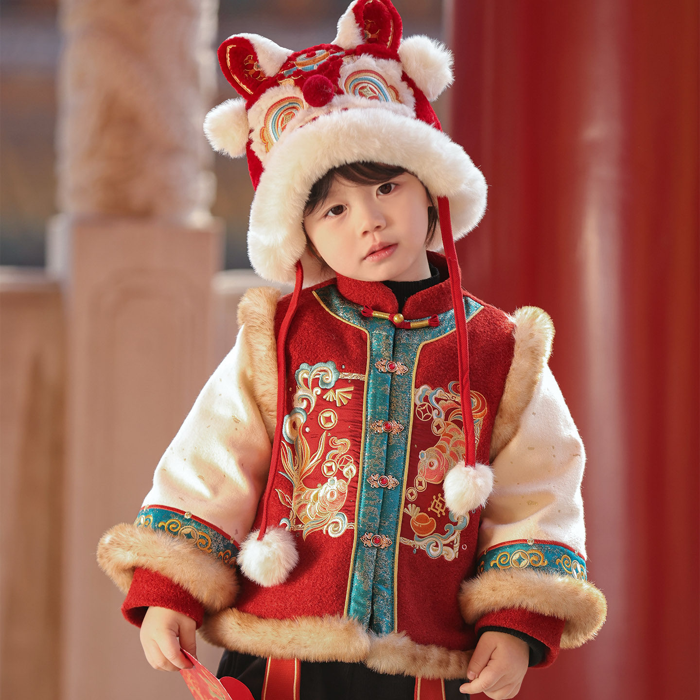 汉服男童冬款套装马年喜庆年年有鱼过年2026儿童古装男宝宝拜年服,童装/婴儿装/亲子装,汉服,淘宝优惠券,粉丝福利购,淘宝优惠卷