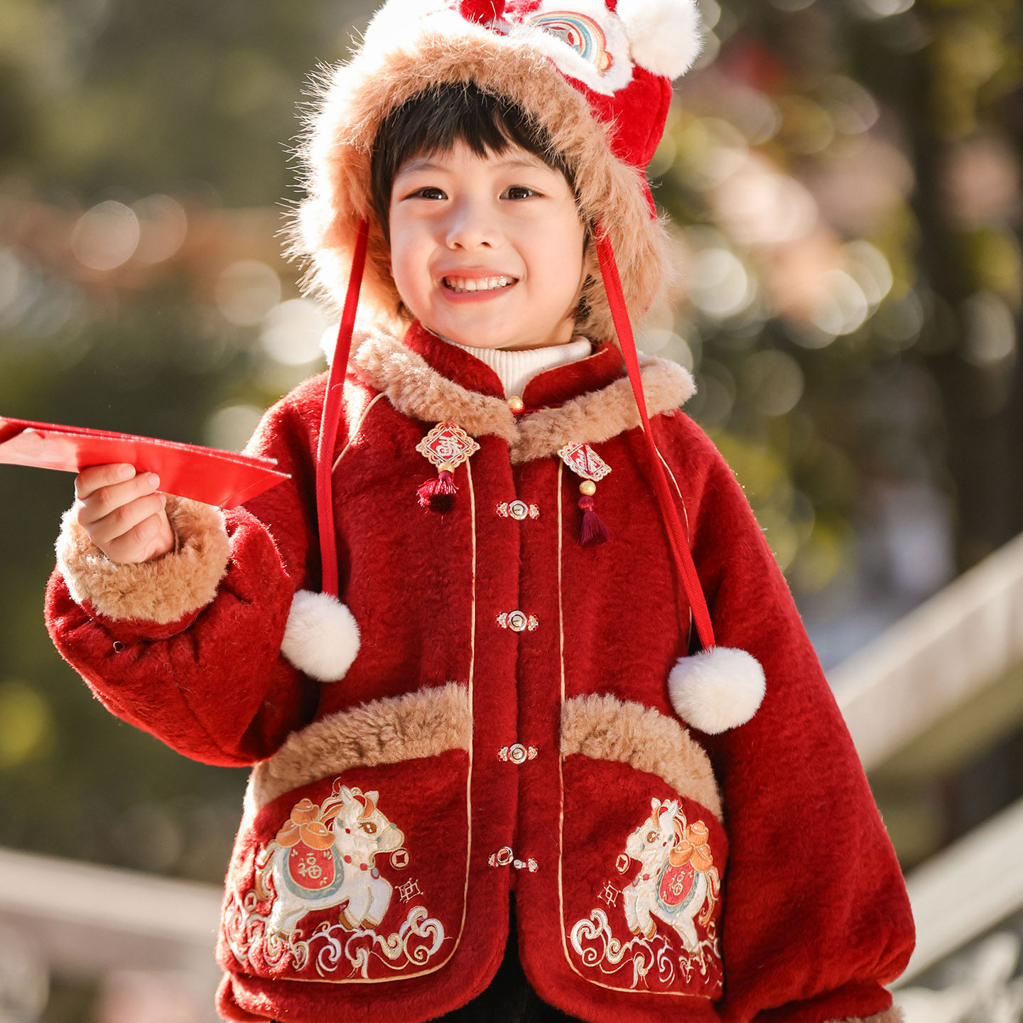 汉服男童冬款套装马年喜庆过年2026儿童红古装新中式男宝宝拜年服,童装/婴儿装/亲子装,汉服,淘宝优惠券,粉丝福利购,淘宝优惠卷