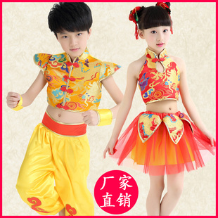 六一花木兰演出服 女孩孔雀舞肚兜大王叫我来巡山青花瓷演服 儿童