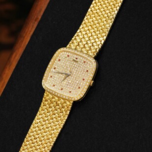 伯家中古18k|大盘麦穗满天星机械表18.3mm*30.2*30.4