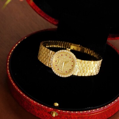 伯家中古18k｜八九十年代经典珠宝表华丽贵气17长*25mm*25mm