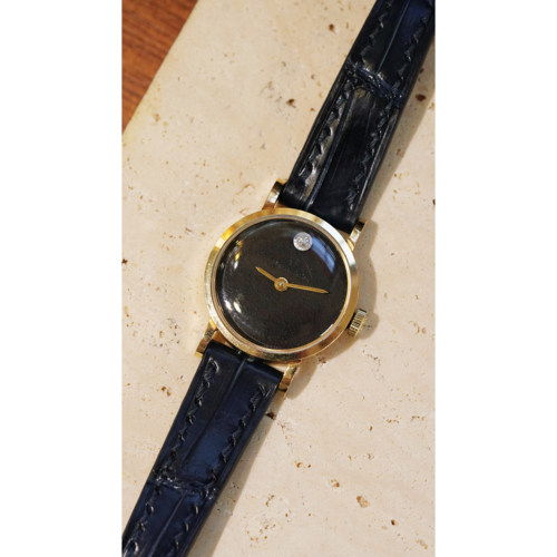 欧家中古14k|复古黑金机械表日常百搭21*21